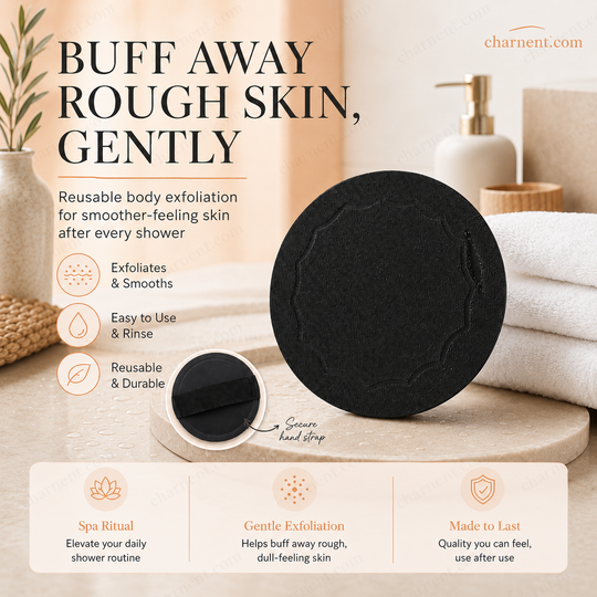 Scrub Bath Pads – Gently exfoliate, unclog pores, reveal brighter skin. Durable rubber, easy to rinse. A little scrub goes a long way! ✨🛀