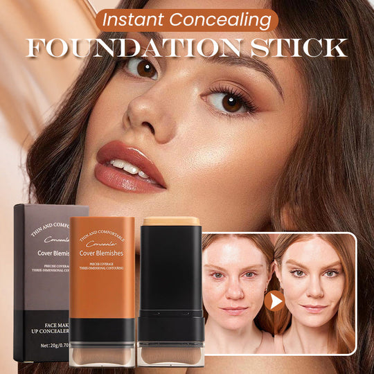 🔥Venta caliente 49% de descuento🔥Base de maquillaje en barra con corrector instantáneo y brocha incorporada