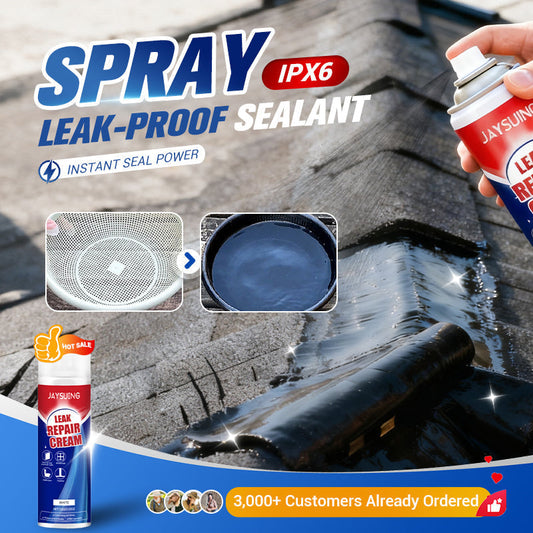 🔥Instant Leak Repair Spray - Seals Cracks & Gaps in 5 Minutes, Waterproof & Flexible for Pipes/Roofs