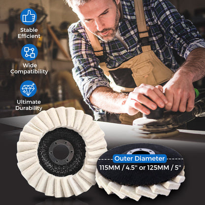 ✨ KUPTE 1, ZÍSKEJTE 1 ZDARMA! 🔧 Lešticí kotouč z vlněné plsti – snadno se používá, šetrný k povrchu &  Profesionální povrchová úprava 🧽