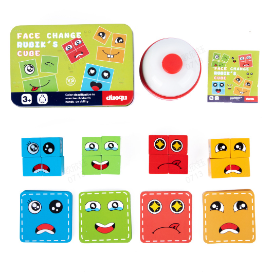 💖Varmt salg 50 % RABATT🎁5D-puslespill pedagogisk ansikter som skifter familiespill🧩