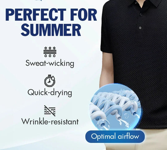 🔥Limited stock available 50% OFF👔 ❄️ Ice Silk Men's Shirt - Breathable & Smooth Fabric, Lightweight Comfort for Summer/Formal Occasions 🌞📦