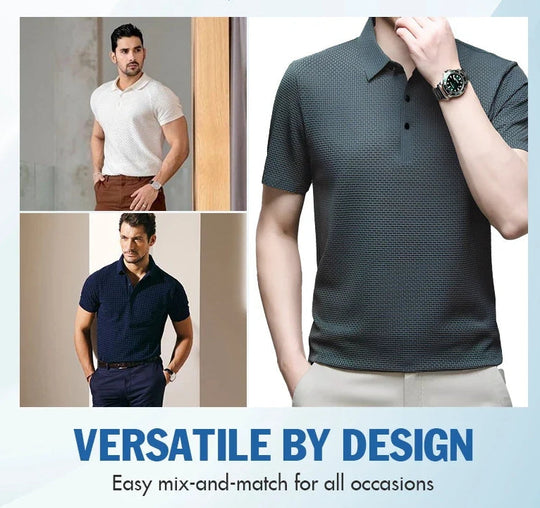 🔥Limited stock available 50% OFF👔 ❄️ Ice Silk Men's Shirt - Breathable & Smooth Fabric, Lightweight Comfort for Summer/Formal Occasions 🌞📦