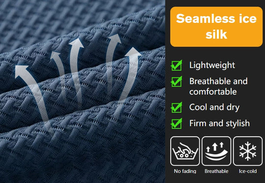 🔥Limited stock available 50% OFF👔 ❄️ Ice Silk Men's Shirt - Breathable & Smooth Fabric, Lightweight Comfort for Summer/Formal Occasions 🌞📦