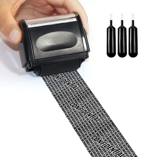 Privacy Protection Security Roller Stamp — Address & Billing Info Blocker, Home & Office Mailing Essentials