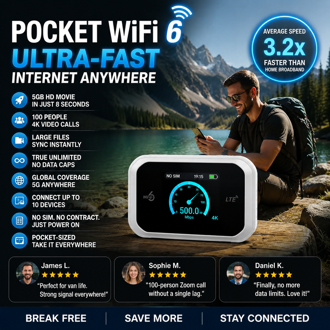 ⏳Time-Limited Special⏰Mobile Hotspot – Portable WiFi, full coverage anywhere. No contract, no setup. Stay connected on the go!