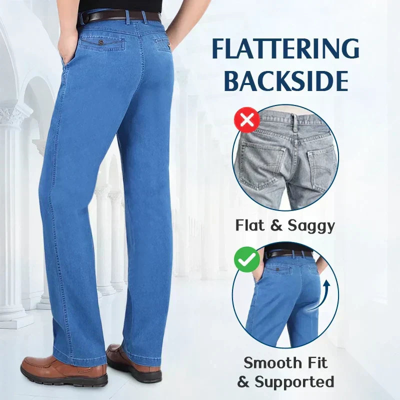 Men’s High Waist Straight Fit Jeans