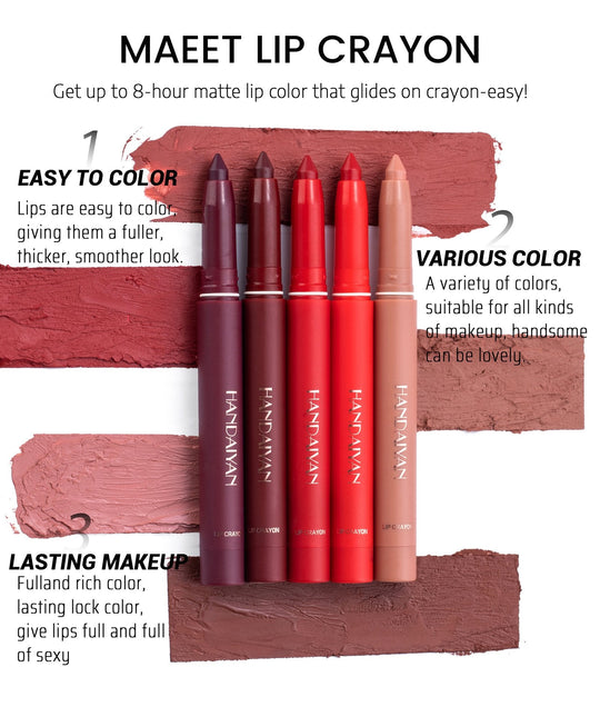 🔥HOT SALE NOW💋Rotating Sharpenable Matte Lipstick Pencils