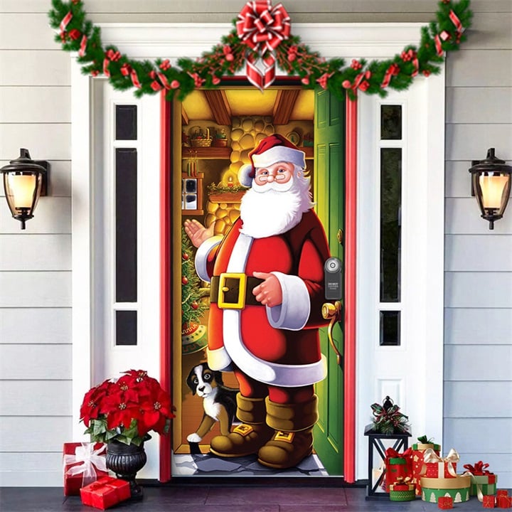 ⏳50% zniżki przez ograniczony czas⏰Dekoracja drzwi wejściowych na Boże Narodzenie🎅