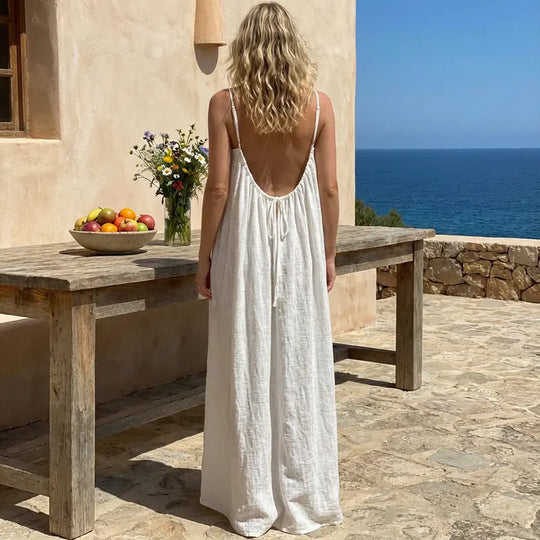 💃ΤΕΛΕΥΤΑΙΑ ΜΕΡΑ SAEL 50% ΕΚΠΤΩΣΗ!!✨Γυναικείο μονόχρωμο φόρεμα Cami Lounge, κομψό μακρύ φόρεμα χωρίς μανίκια για το καλοκαίρι, γυναικεία πιτζάμα για εσωτερικούς χώρους💕