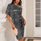 💜 Women's One Shoulder Sequin Sparkling Party Club Dress
