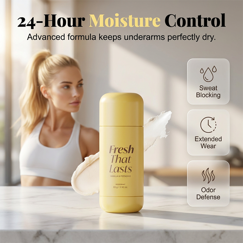 Deodorant Vanilla & Pistachio Fresh That Lasts | 24 Hour Odor Control, No Aluminum, Baking Soda, Parabens, Phthalates, Ethanol | Brightening & Smoothing for Dark Underarms with Koic Acid & Turmeric | Korean Skincare, K-Beauty