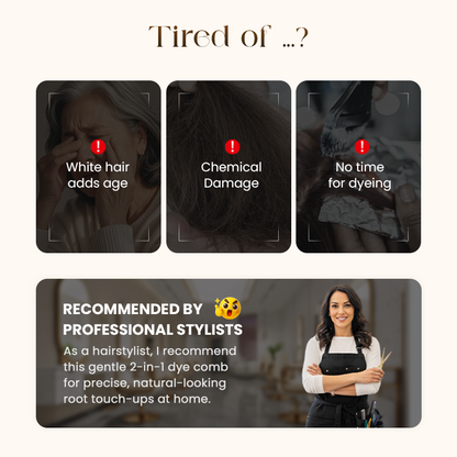 ✨2-in-1 Convenient Hair Dye Comb For Gray Hair（75% OFF）