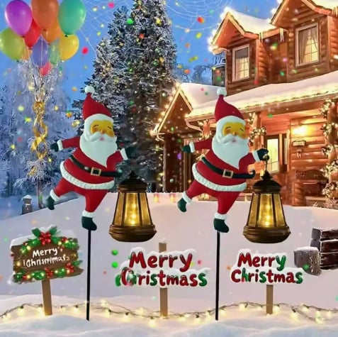 🎅Świąteczna lampa solarna na czajnik &  Kolekcja dekoracji ogrodowych z latarniami