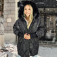 ✨Damesmode halflange parka 🧥 – Herfst- en wintergebreide patchworkmouw, flatterende pasvorm voor koude dagen