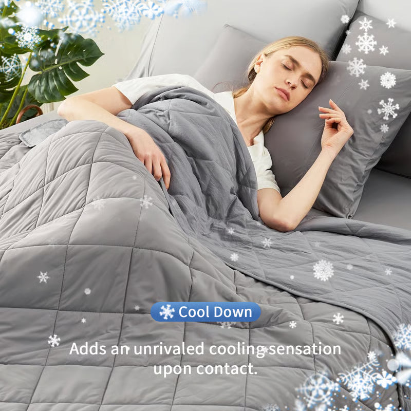 🥳2026 HOT SALE🥳❄️ 50% OFF! Cooling Comforter – Dual‑sided, Q‑Max≥0.4 fabric. One side cools, one side breathes. Sleep sweat‑free! 🌙✨