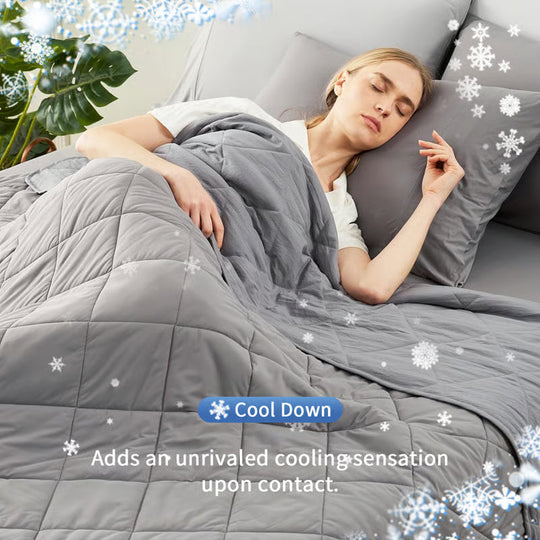 🥳2026 HOT SALE🥳❄️ 50% OFF! Cooling Comforter – Dual‑sided, Q‑Max≥0.4 fabric. One side cools, one side breathes. Sleep sweat‑free! 🌙✨