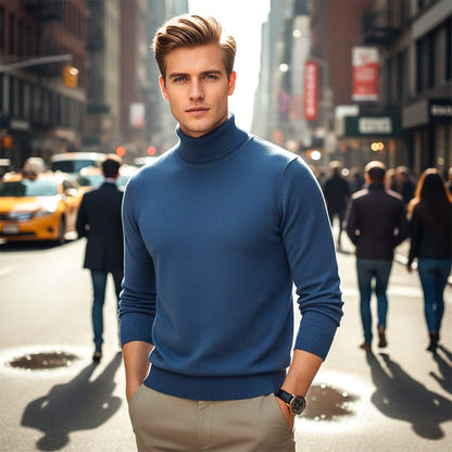 ⏳Black Friday Hot Sale!  ⏰Men's Solid Color Premium Turtleneck Sweater👔