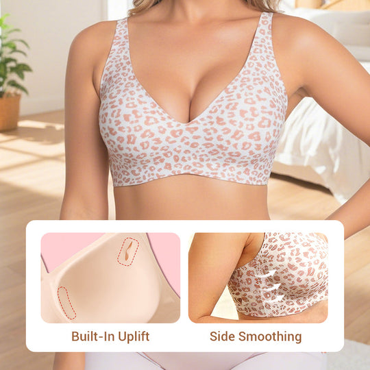 🌷Dámské pohodlné podprsenky Jelly Wireless, push-up braletky bezešvé, bezešvé, podprsenky s hlubokým V, podprsenky na každý den