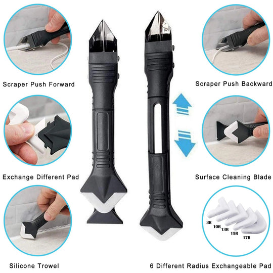✨ 3-in-1 Ultimate Caulking Tool - Professional Sealant Finishing Kit for Perfect Smooth Joints Every Time 🛠️✨