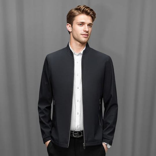 🧥 60% SLEVA NA ŽHAVÝ VÝPRODEJ! ✨ Pánská bunda se stojáčkem a zipem - moderní ležérní design s lehkostí a teplem pro každodenní styl ⚡🛒