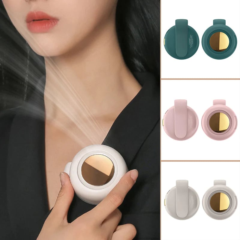 ⏳Summer Hot Sale💞50K+ SOLD!💨2-in-1 Wearable Fan – Instantly Cools You by Up to 10°C | 24H Quiet Hands-Free Airflow🌀🌿