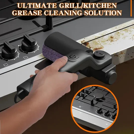 ⏰ Nyní jen s 50% slevou!🍖 Akumulátorový elektrický čistič kartáčů na gril – hloubkové čištění, dlouhá rukojeť &  Dobíjecí 🔋