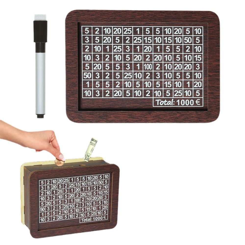 🎁 Hot Sale 70% OFF 🔥Retro Style Wooden Money Box with Counter Piggy Bank Handmade Saving Money Goal Piggy Bank