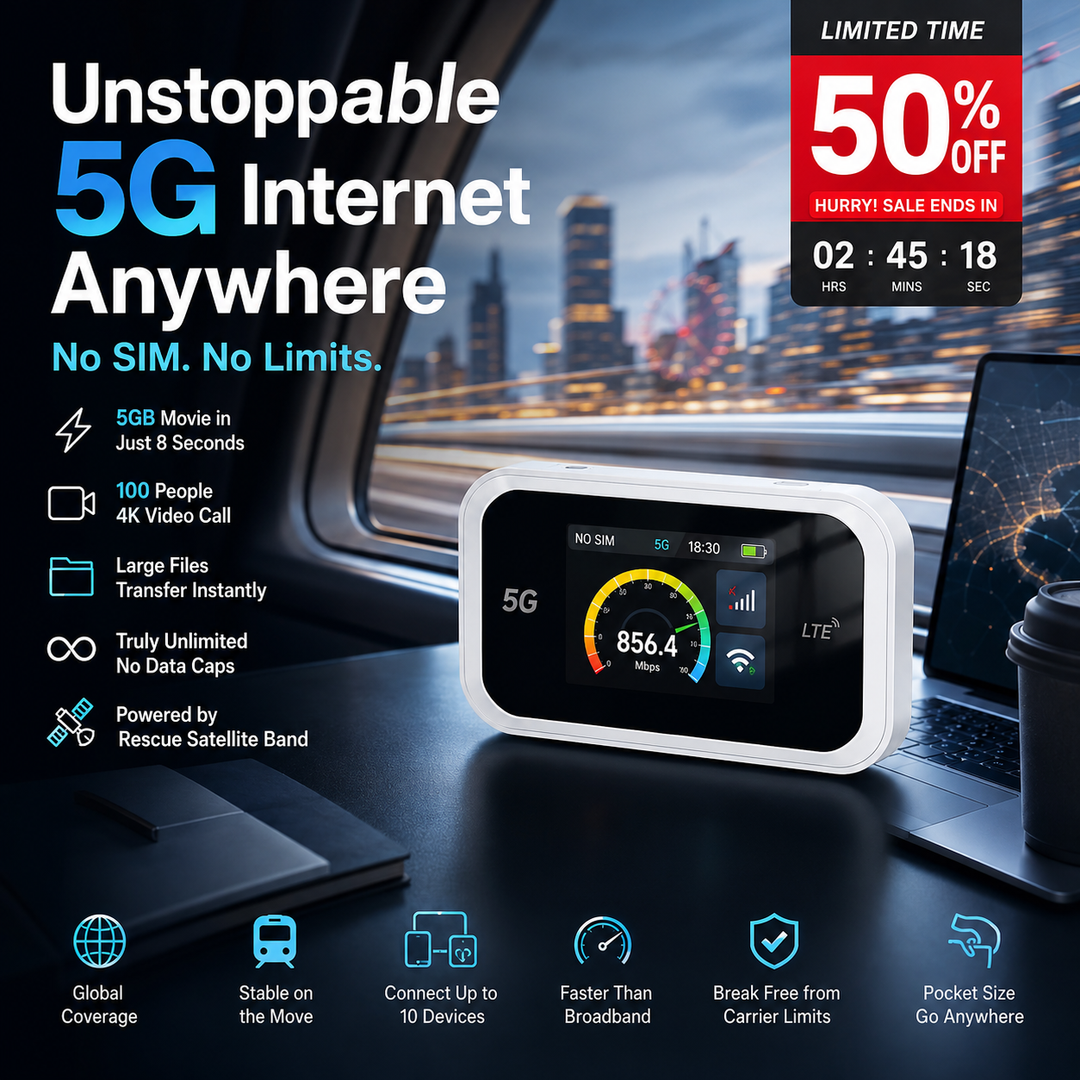⏳Time-Limited Special⏰Mobile Hotspot – Portable WiFi, full coverage anywhere. No contract, no setup. Stay connected on the go!