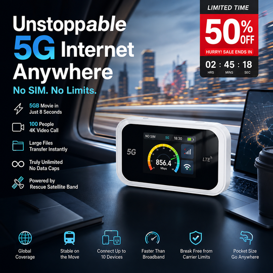 ⏳Time-Limited Special⏰Mobile Hotspot – Portable WiFi, full coverage anywhere. No contract, no setup. Stay connected on the go!