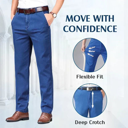 Men’s High Waist Straight Fit Jeans