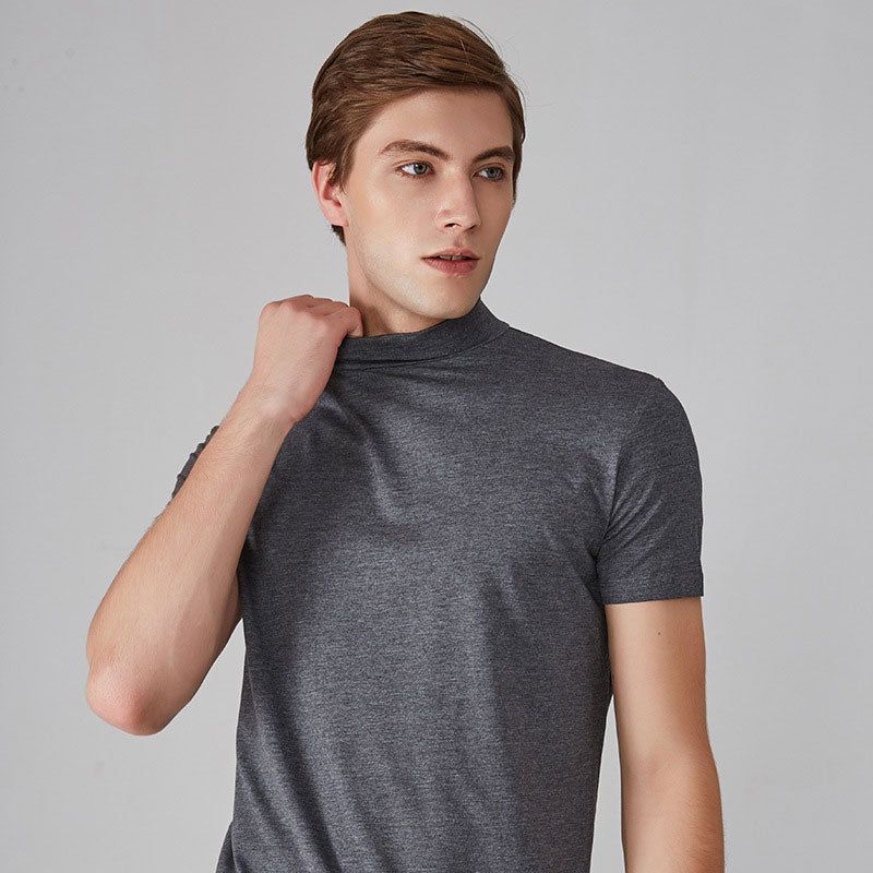 🔈🔈2026 Hot Sale🔥 High Neck Slim Fit T-shirt for Men