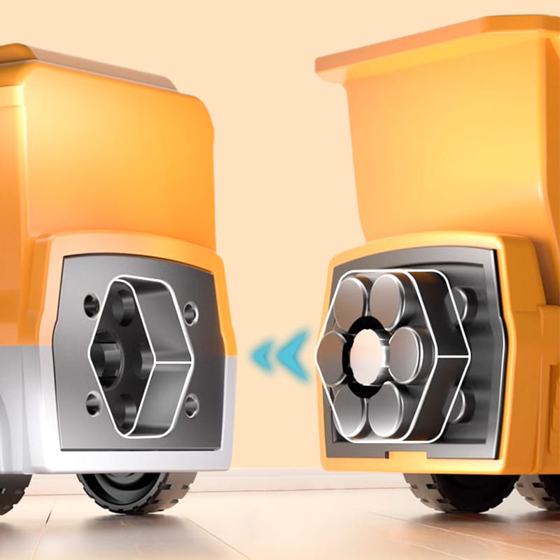 ⏰Christmas Sale 70% OFF!!🎁🔥Magnetic Transform Engineering Car Assembled Toys