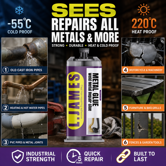 Metal Weld Repair Glue – 2-Part Epoxy, Waterproof, Heat-Resistant, Drillable 🔧