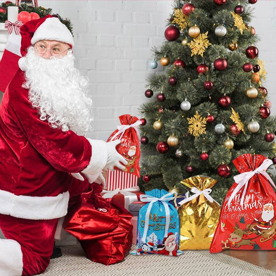 🎅🎁Vánoční dárková taška se stahovací šňůrkou
