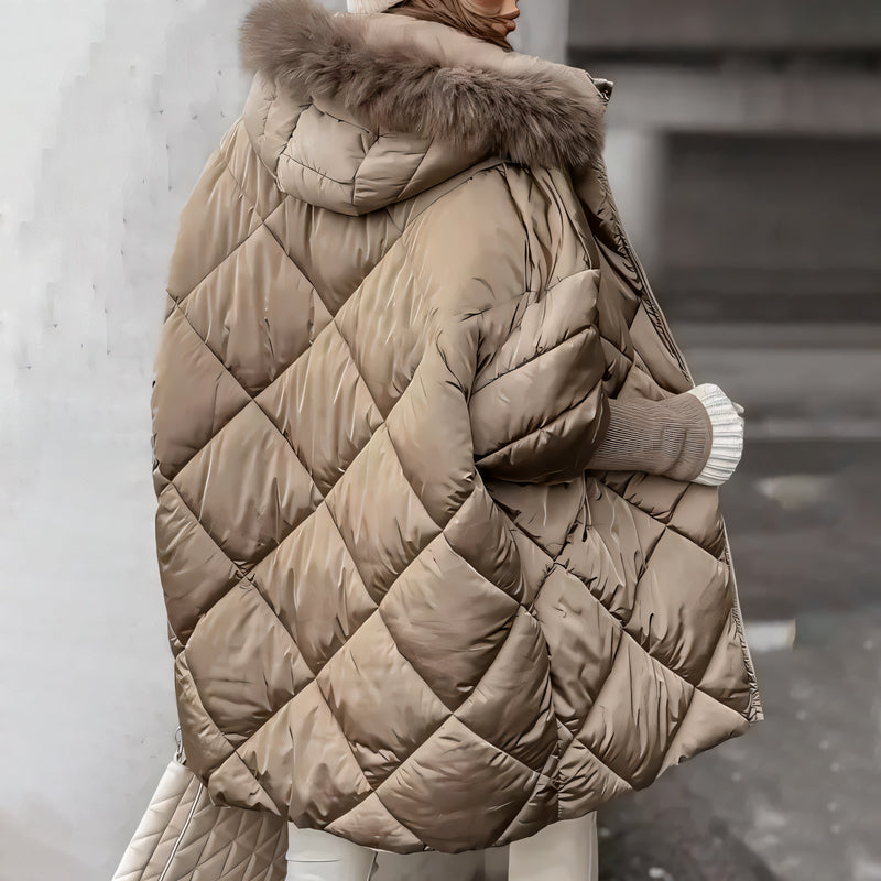 ✨Parka de longitud media de moda para mujer 🧥 – Patchwork de mangas de punto de otoño e invierno, ajuste favorecedor para los días fríos
