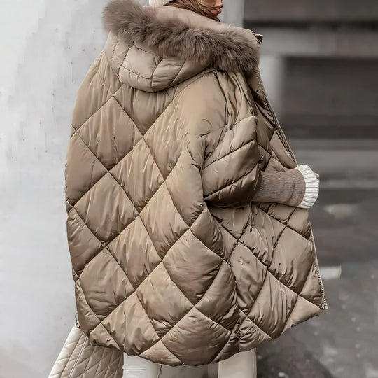 ✨Parka de longitud media de moda para mujer 🧥 – Patchwork de mangas de punto de otoño e invierno, ajuste favorecedor para los días fríos