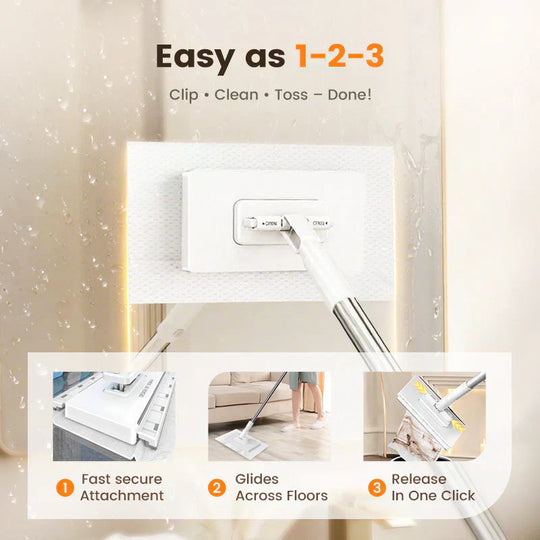 🏆#1 Best Seller ⏰💕🌟Flat Mop with Stainless Steel Handle, come with Reusable Washable Mop Cloths