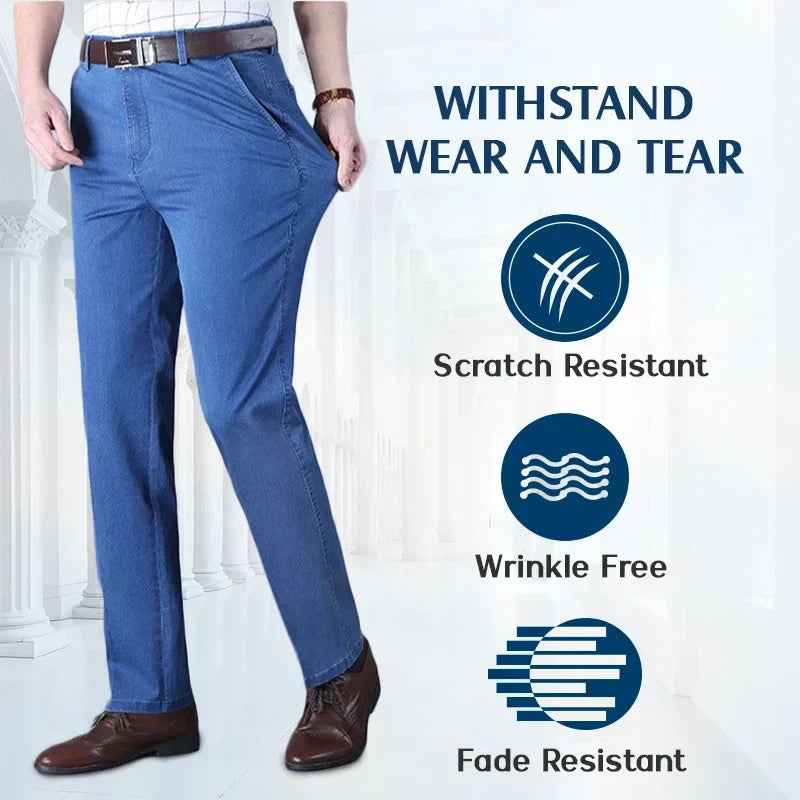 Men’s High Waist Straight Fit Jeans