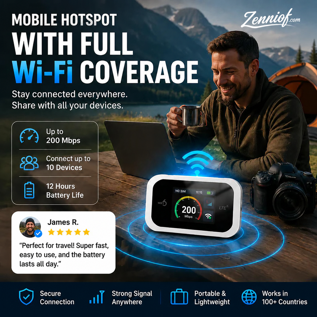⏳Time-Limited Special⏰Mobile Hotspot – Portable WiFi, full coverage anywhere. No contract, no setup. Stay connected on the go!