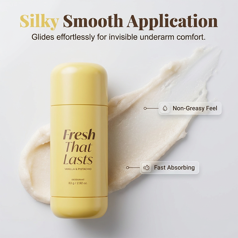 Deodorant Vanilla & Pistachio Fresh That Lasts | 24 Hour Odor Control, No Aluminum, Baking Soda, Parabens, Phthalates, Ethanol | Brightening & Smoothing for Dark Underarms with Koic Acid & Turmeric | Korean Skincare, K-Beauty