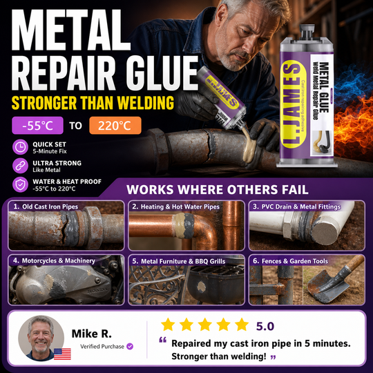 Metal Weld Repair Glue – 2-Part Epoxy, Waterproof, Heat-Resistant, Drillable 🔧