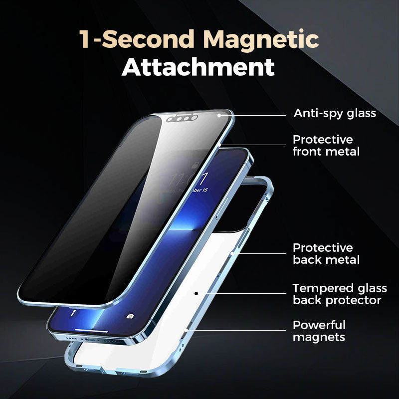 Magneettinen kaksipuolinen piikkiä estävä lasikuori iPhonelle