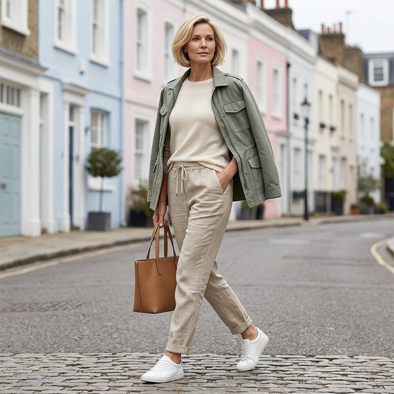 🥳New arrival 50% OFF!🌸Women's Elastic Waist Cotton Linen Casual Pants🍀
