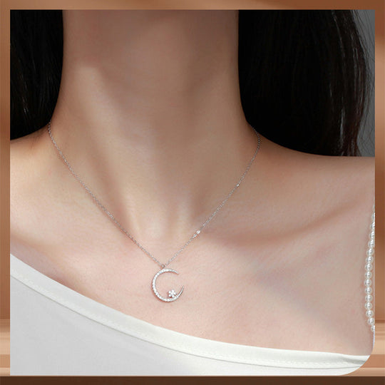 🌙✨ Bright Night: Moon Star Necklace – Glow-in-the-Dark Elegance with Celestial Charm 💫🌌