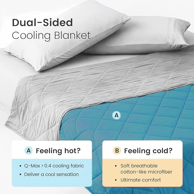 🥳2026 HOT SALE🥳❄️ 50% OFF! Cooling Comforter – Dual‑sided, Q‑Max≥0.4 fabric. One side cools, one side breathes. Sleep sweat‑free! 🌙✨