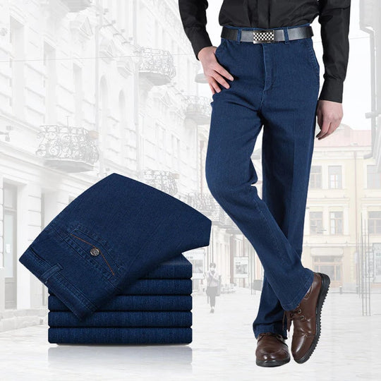 Men’s High Waist Straight Fit Jeans
