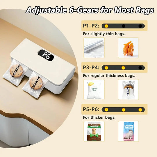 🔥Limited Time Special Price  ⚡Rechargeable 2-in-1 Mini Bag Sealer with Cutter