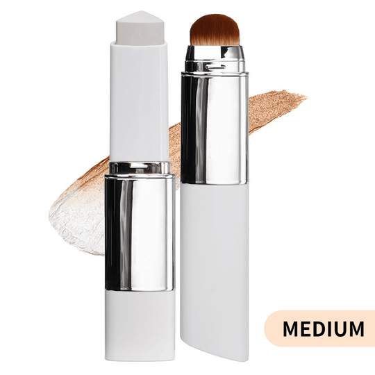[OFFICIAL PRODUCT]  Cover Cream Stick V w/ Detachable Brush - Korean Skin Care Color-Changing Foundation Stick with Collagen Capsules
