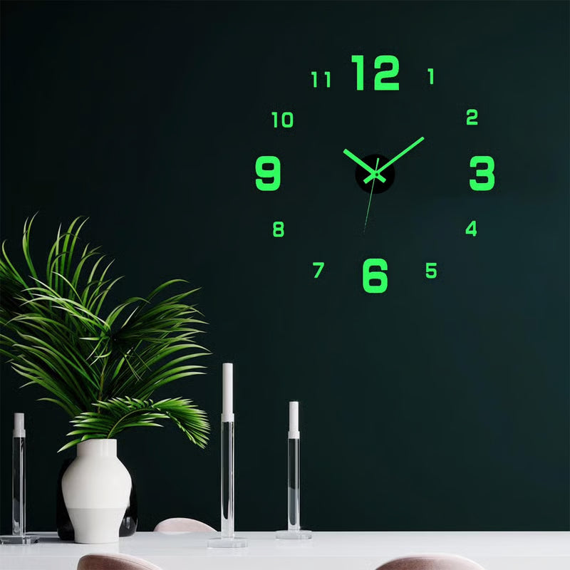 🕒Modern 3D Digital Wall Clock – Silent Acrylic Luminous Wall Decor, Night Glow Easy-Read Time Display, Stylish Home Decoration & Gift